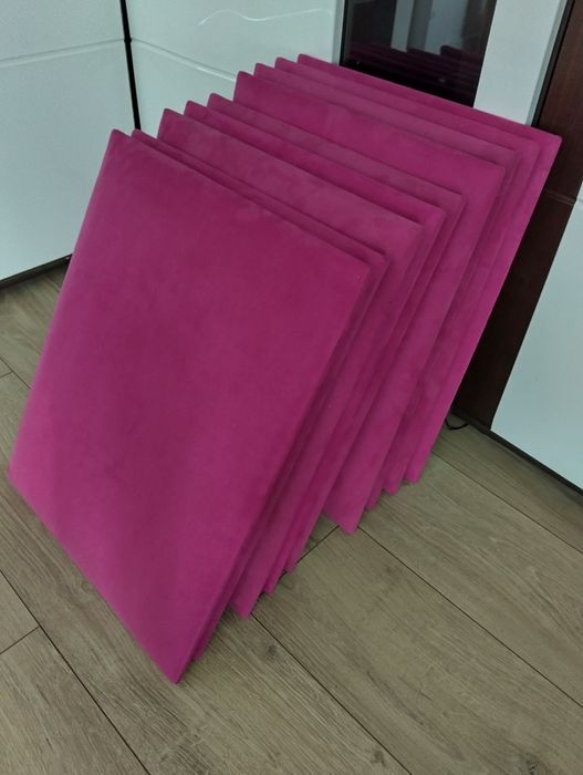 Panele tapicerowane 50x40 cm / 9 szt / róż