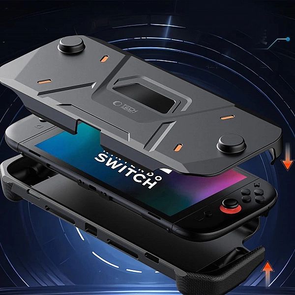 Etui Tech-Protect Carbonox na Nintendo Switch 2 - czarne