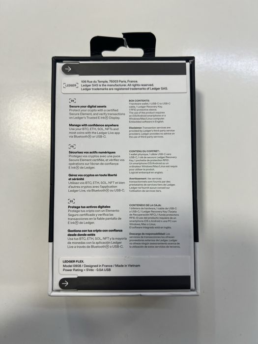 криптогаманець ledger flex graphite