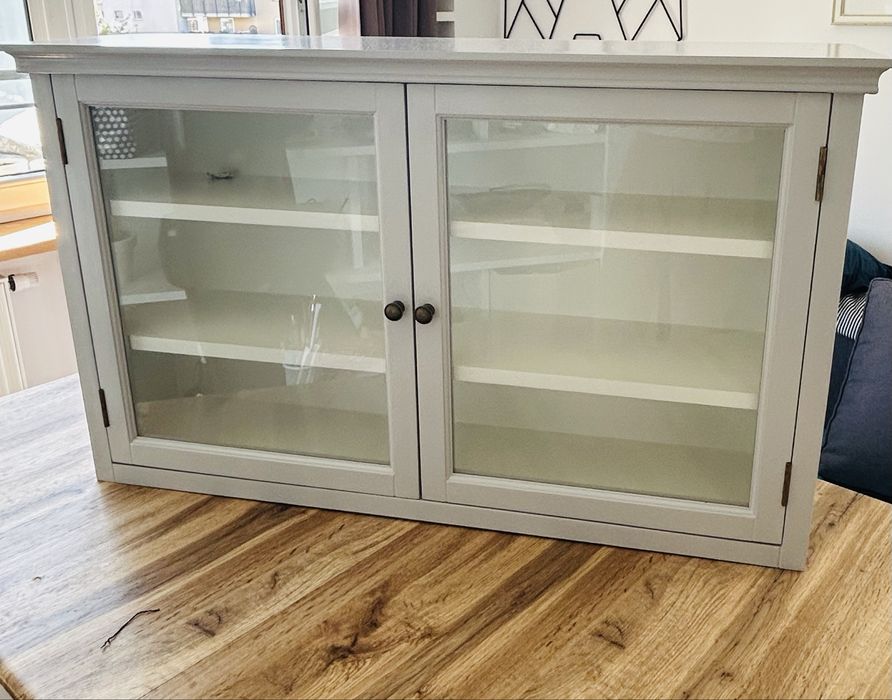 Drewniane skandynawskie półki, witryny - NOWA, w pudełku