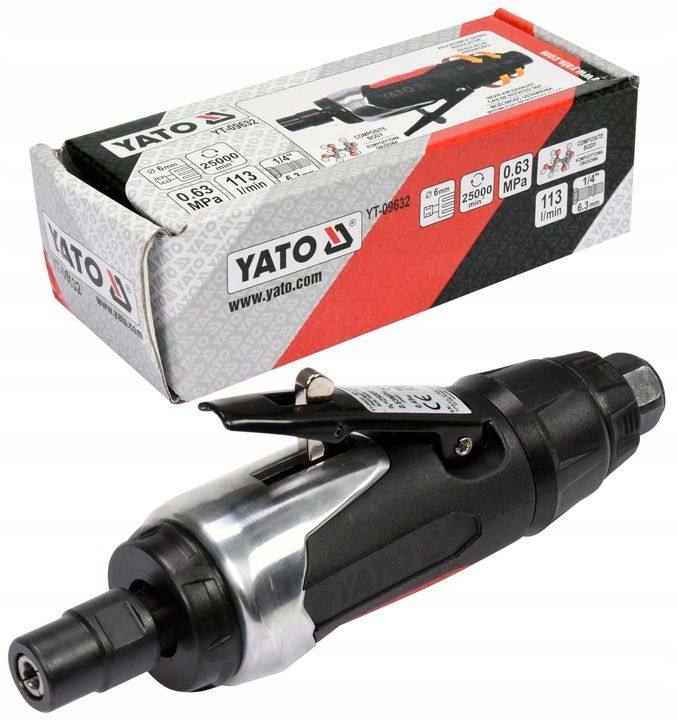 Yato Szlifierka Pneumatyczna Prosta Regulacja 6mm