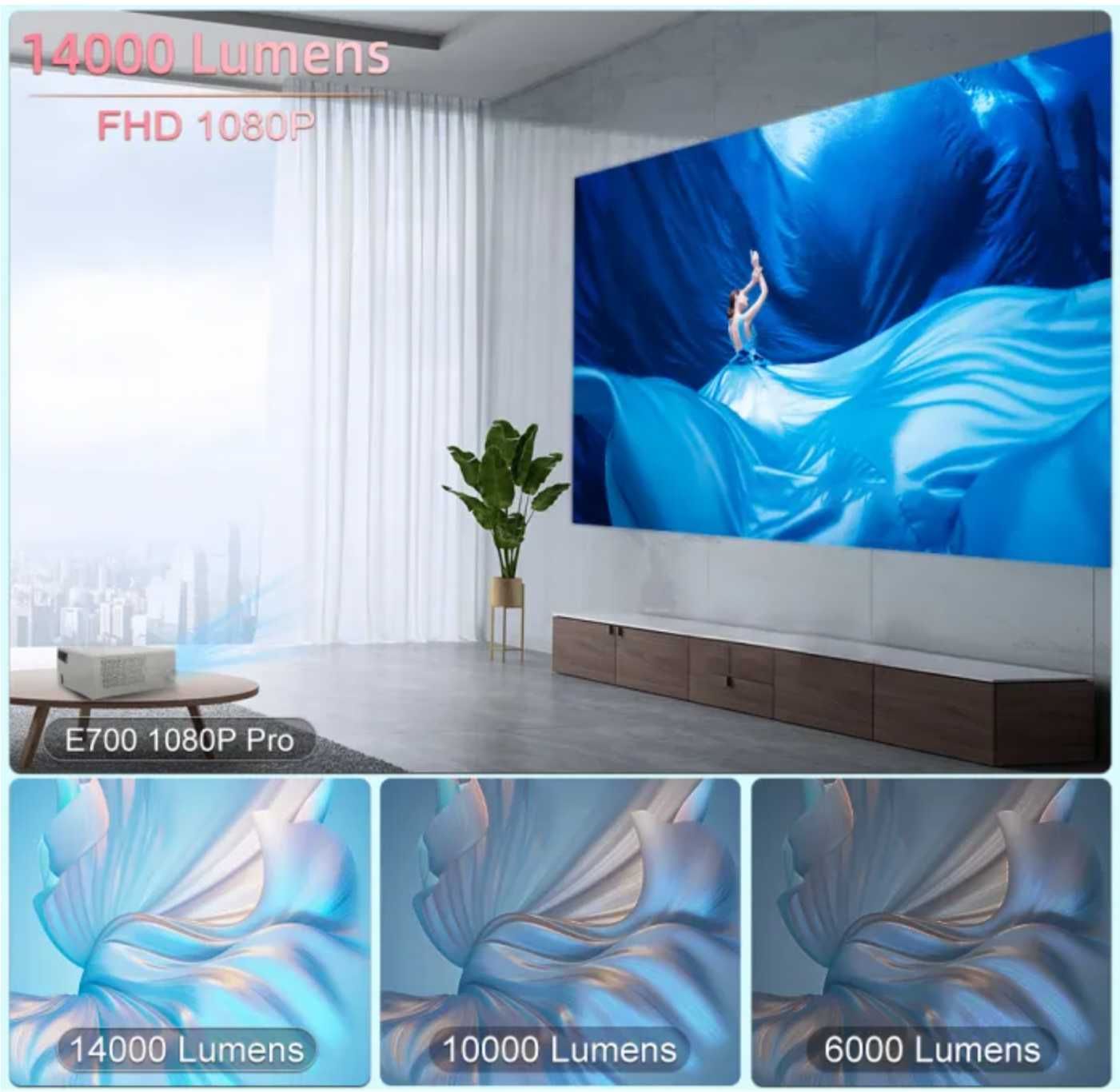 Проектор Everycom E700 Pro 1080P (Electronic focus) (*Київ*)