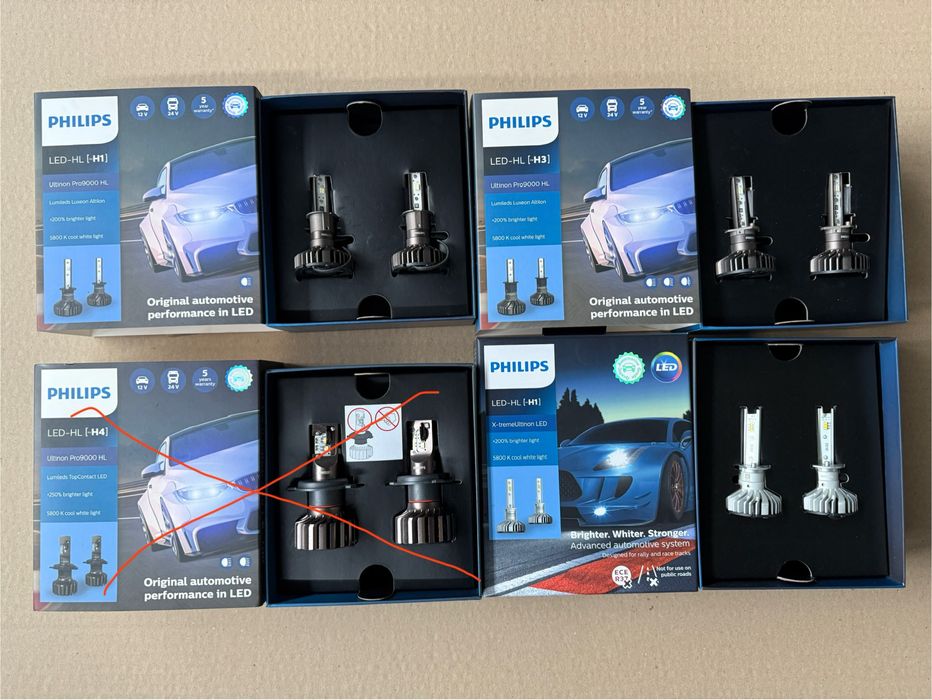 Philips led H1,H3 9000 HL