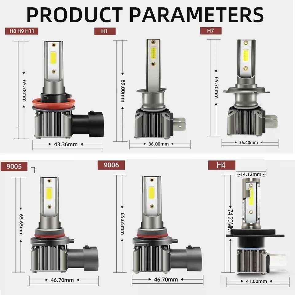 Светодиодные LED лампы в фары протитуманні фари H11 H8 H7 white 2 шт