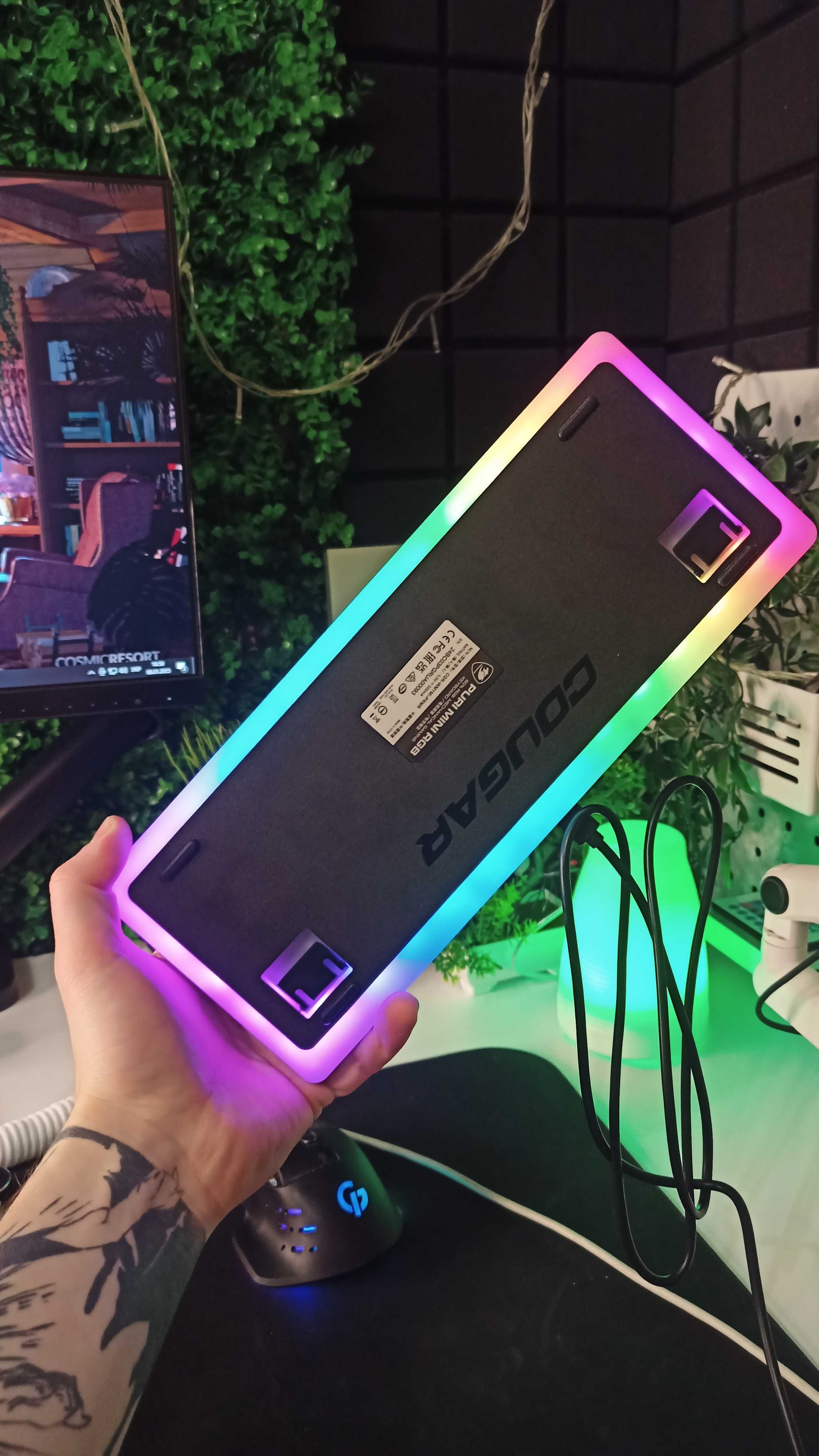 Клавіатура дротова Cougar Puri Mini RGB USB Black