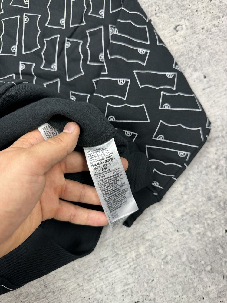 Повседневное монограмное худи свитшот Levi’s Relaxed Fit