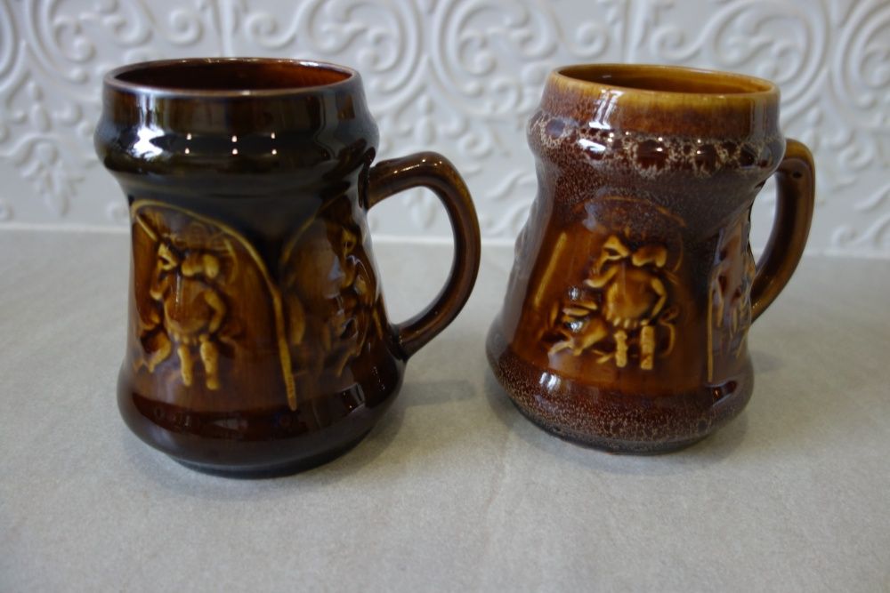 Mirostowice ceramika PRL kufel 2 szt
