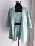 Conjunto 3 peças (blazer, top, calçao)  - novo