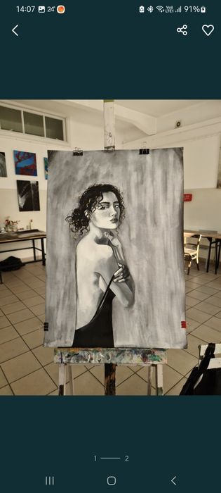 Sprzedam obraz rysowany farbami
akrylowymi na papierze, format 100x70