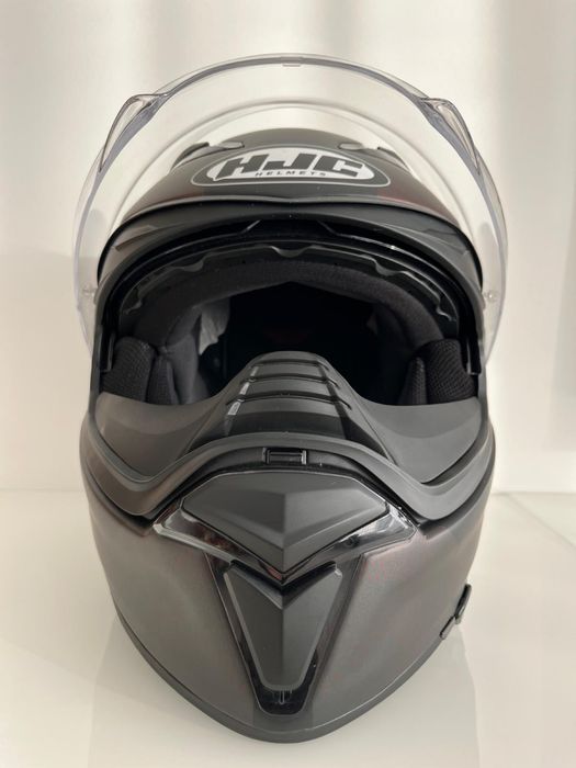Capacete HJC F70 Preto/bordeaux Mate