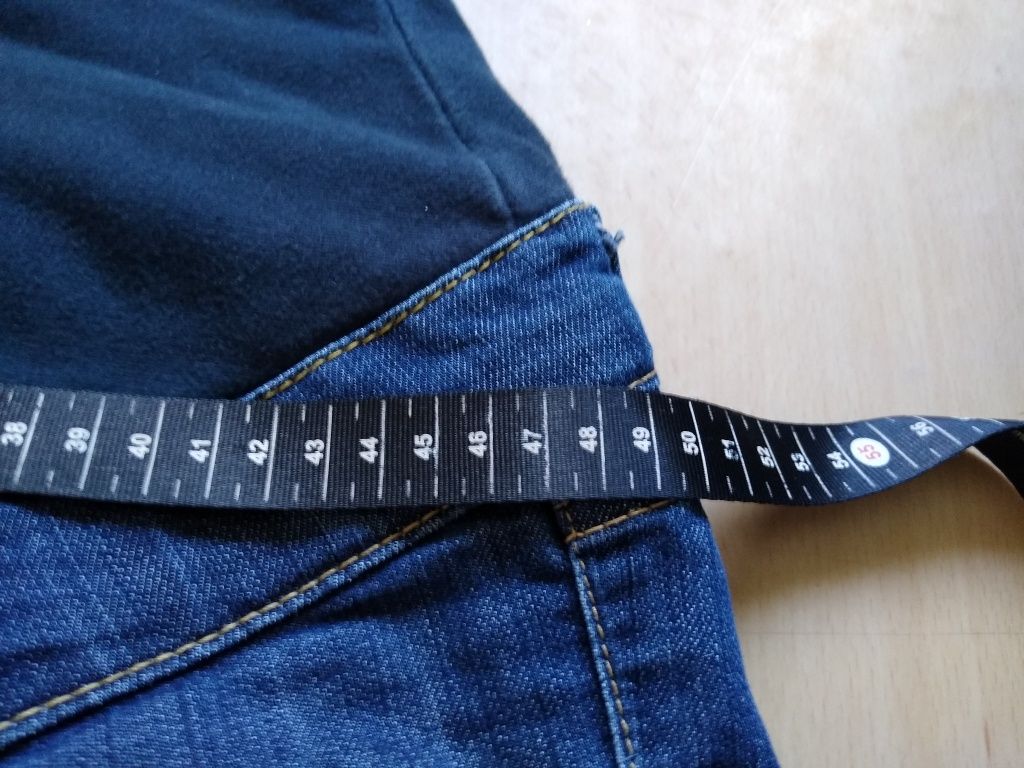 Spodnie krótkie rybaczki ciążowe jeansowe H&M Mama plus size