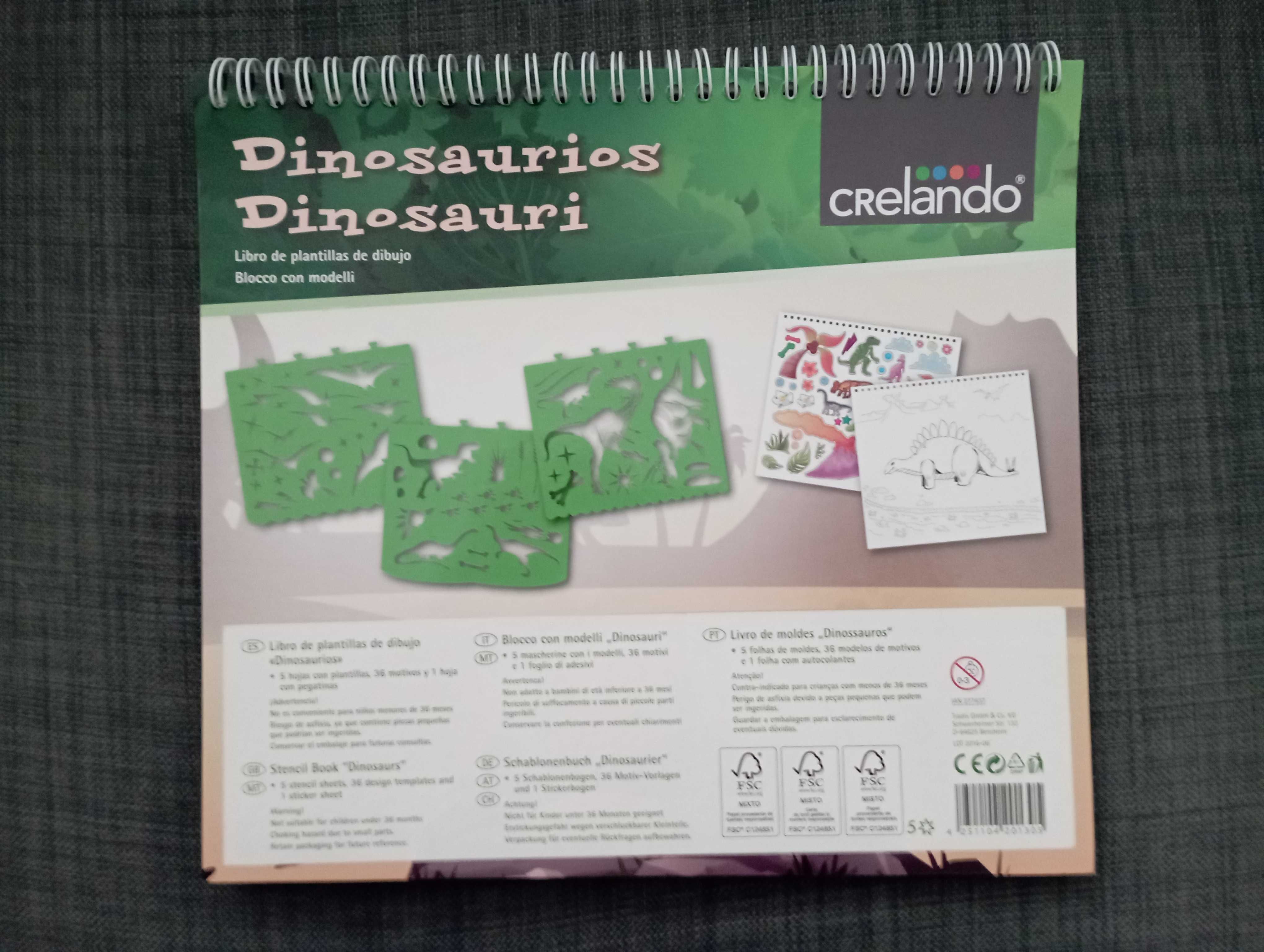 Livro de atividades de dinossauros para crianças