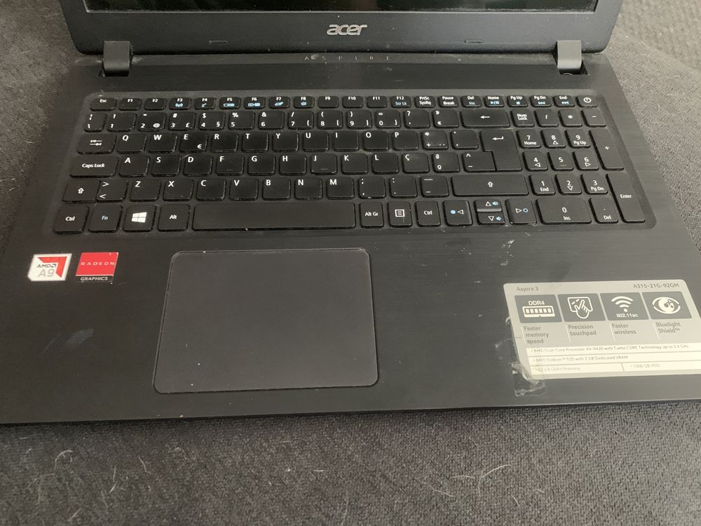 Computador ACER ASPIRE 3 - modelo A315-21G-92GM - usado