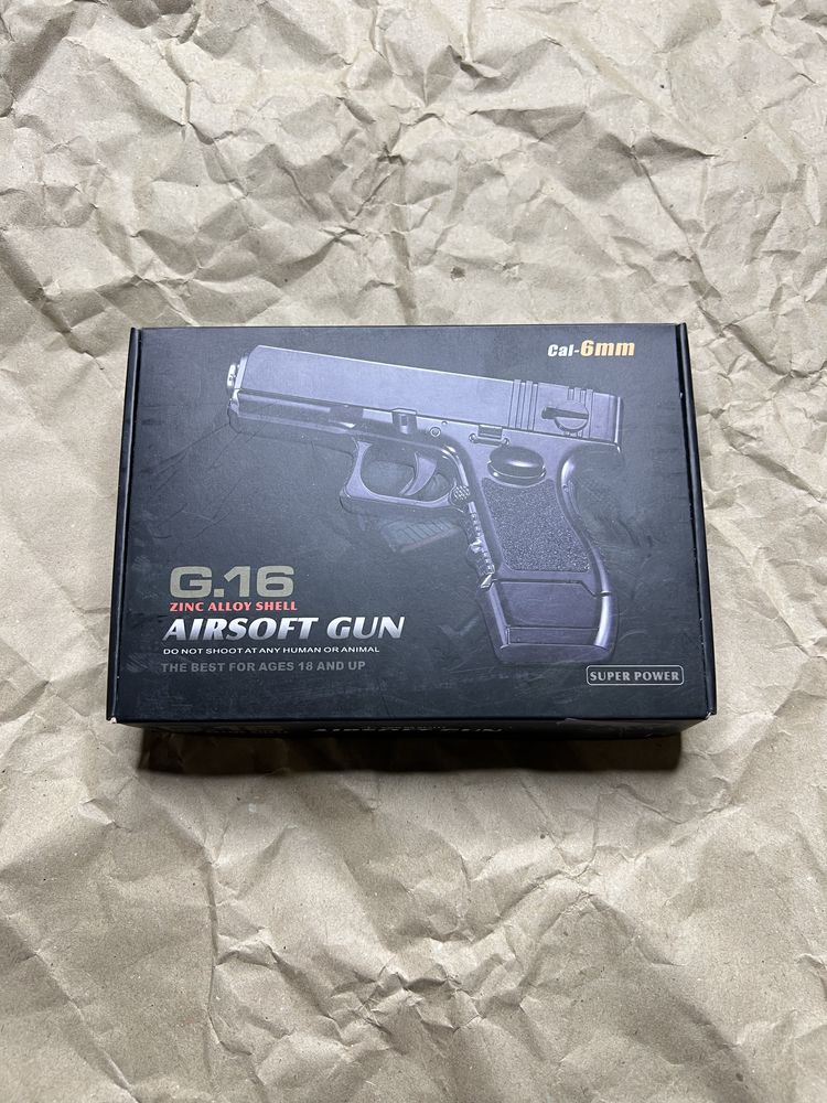 Іграшковий металевий пістолет для розваг Glock 43 Galaxy G16
