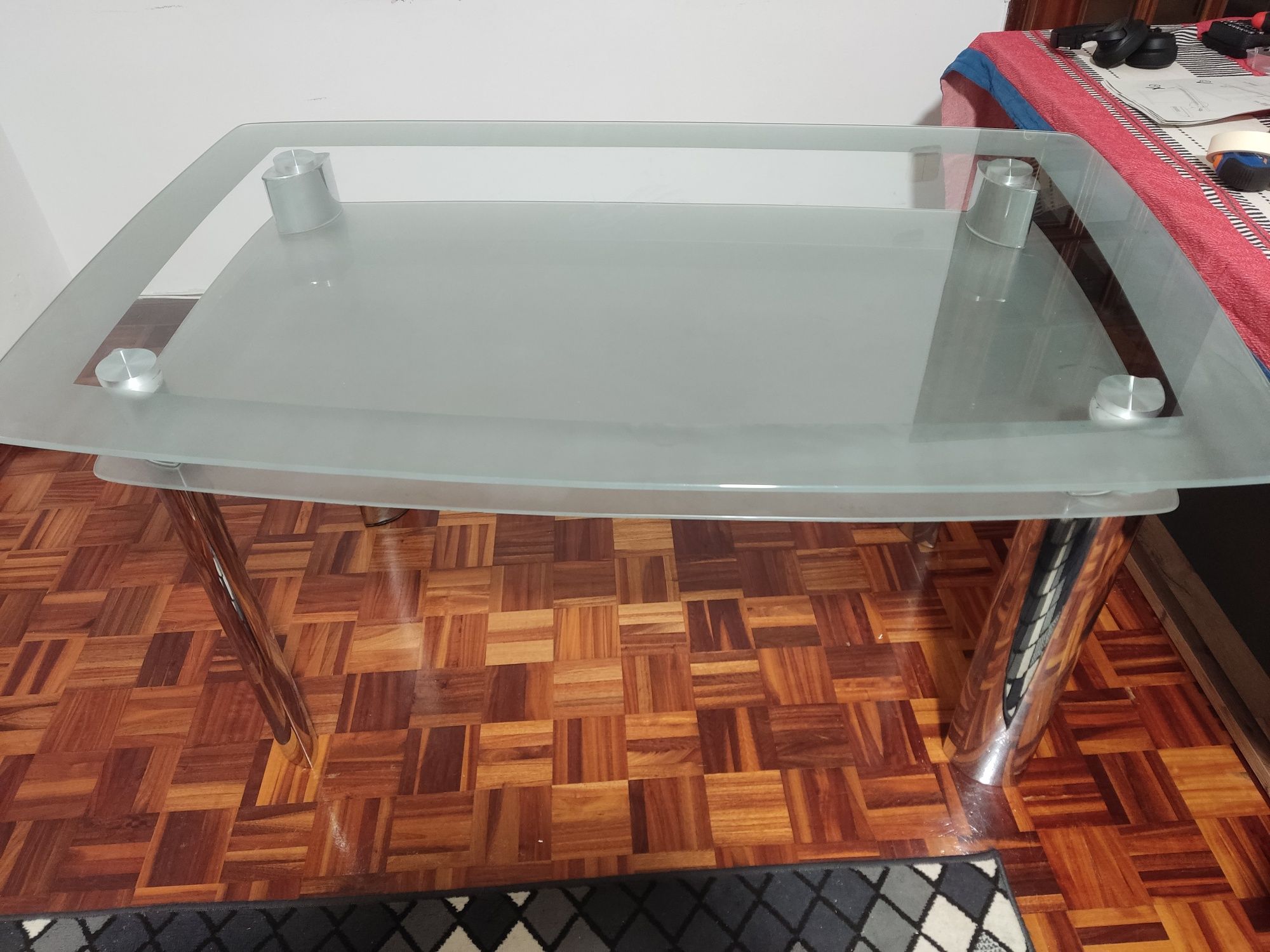 Mesa jantar tampo vidro