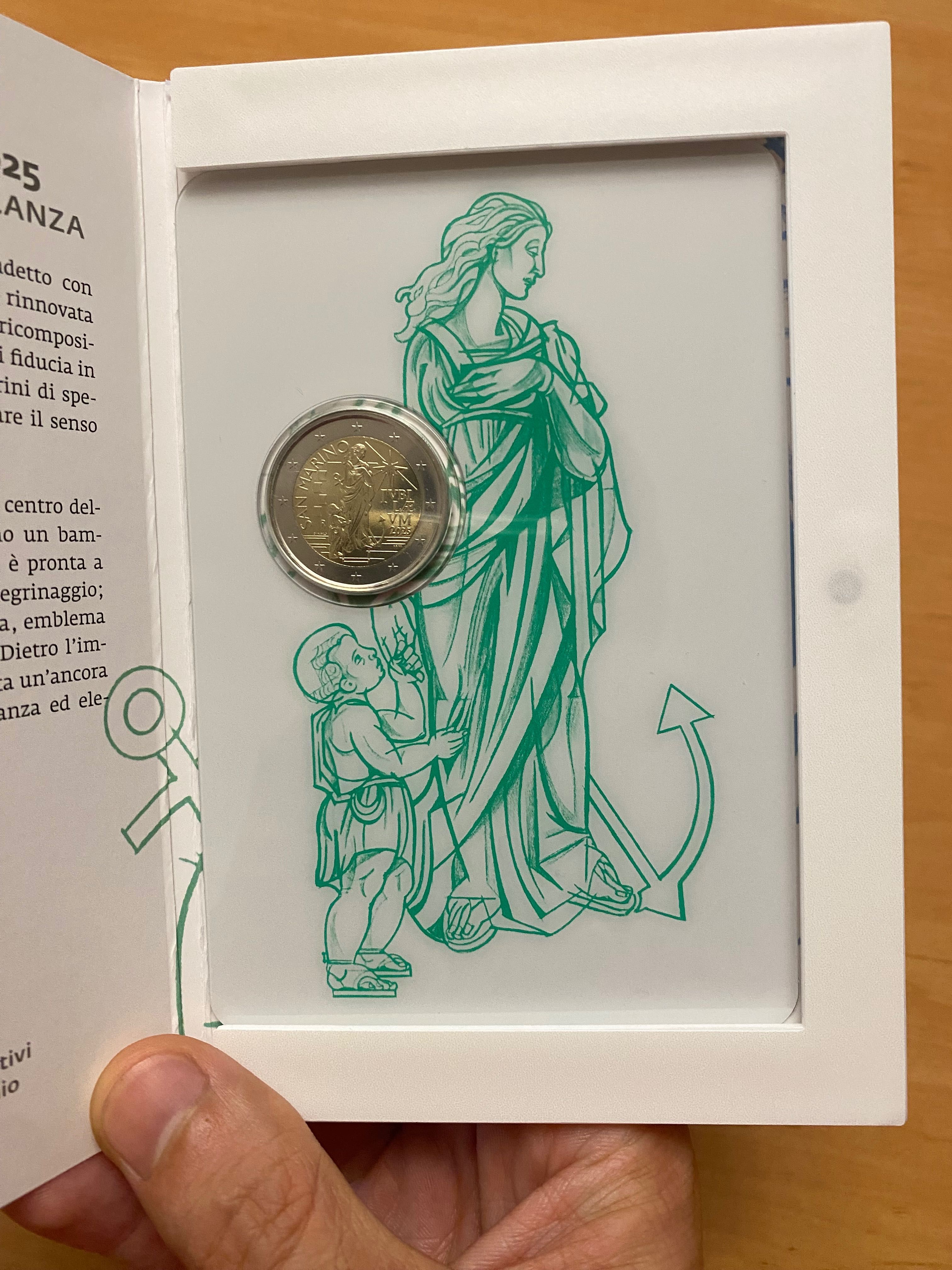 Moeda 2€ comemorativa San Marino 2025 Giubileo