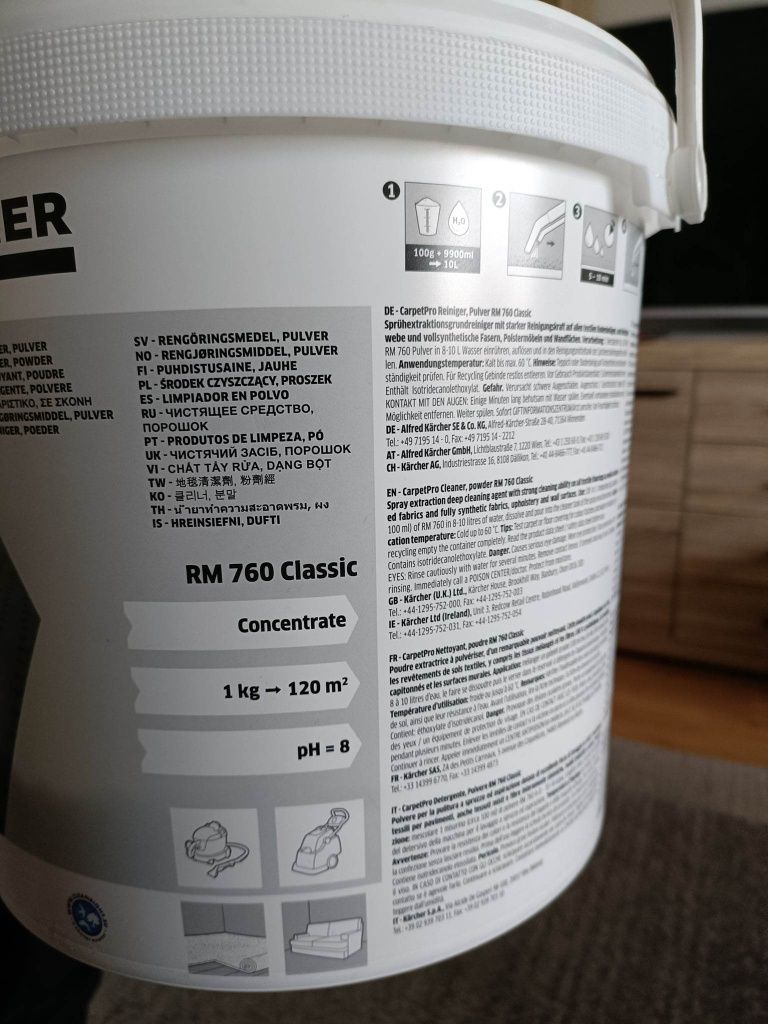 Proszek Karcher RM 760 classic 400g do prania dywanów wykładzin