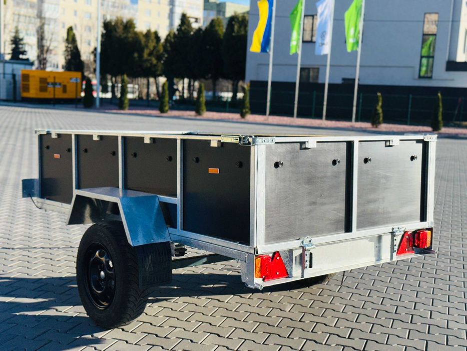 Прицеп легковий / причіп фанерний 2.3×1.32×0.5 УСИЛЕНИЙ ОЦИНКОВАНИЙ