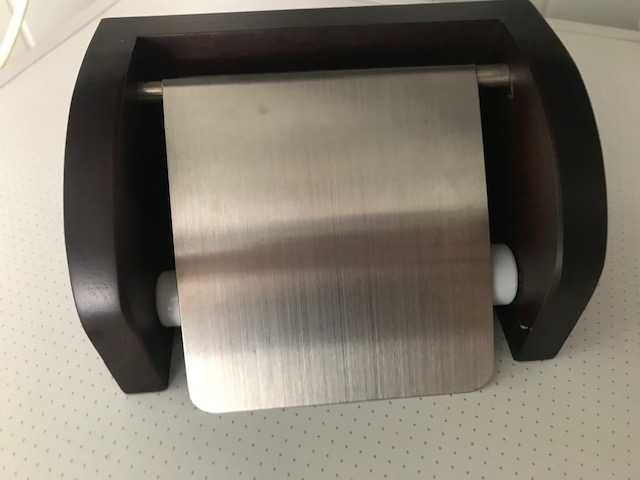 Porta rolo de papel higiénico + saboneteira - novos