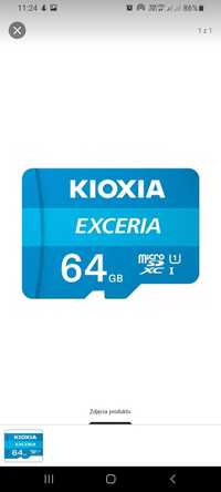 KIOXIA 64GB microSDXC Exceria 100MB/s C10 UHS-I U1