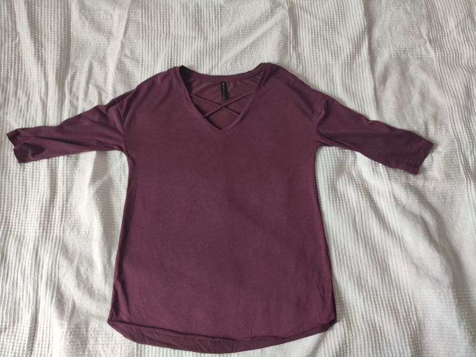 Fioletowa bluzka oversize