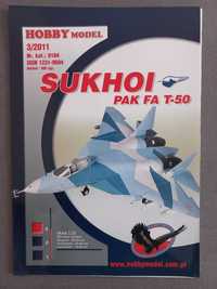 Model Kartonowy Hobby Model 104 3/2011 Samolot Sukhoi PAK FA T-50