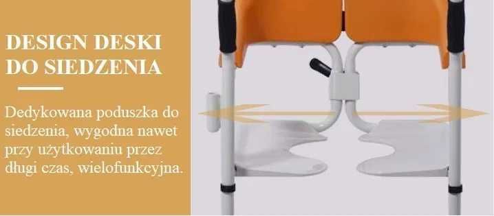 Wózek Toaletowy do przenoszenia pacjentów 5 Funkcji 120 kg