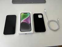 iPhone 14 / 128GB / czarny / bateria 87% / oryginalne pudełko + kabel