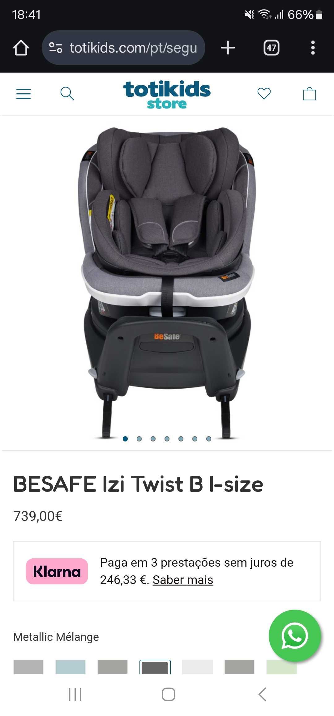 Cadeira Auto BESAFE Izi Twist B I-size