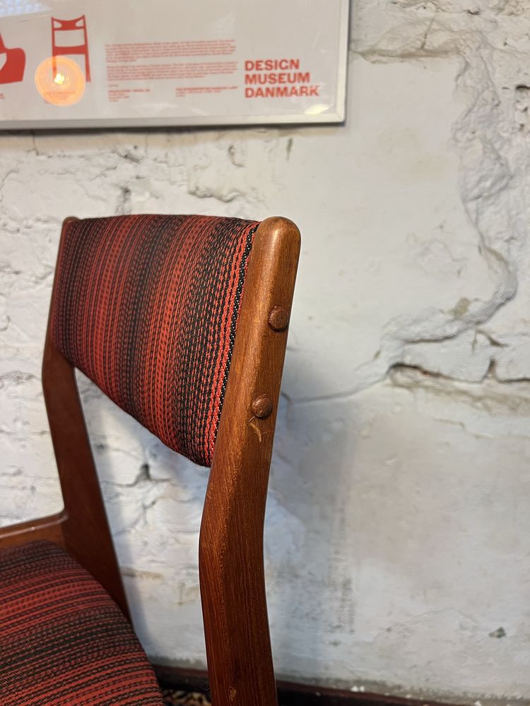 Piekne tekowe krzesla dunskie vintage retro mid century