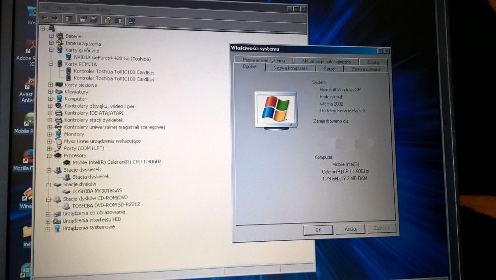 Laptop Toshiba Satellite i inne sprzedam