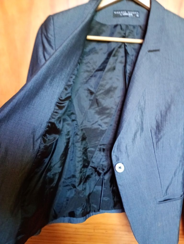Blazer cintado Cinza