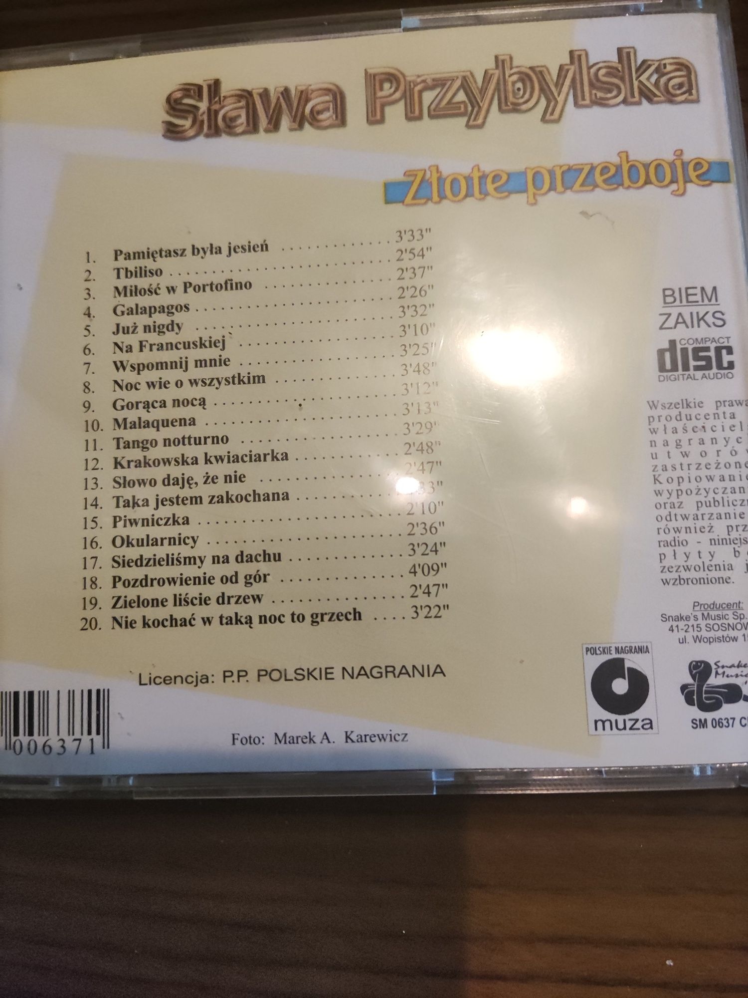 Sława Przybylska "Złote przeboje" - płyta CD