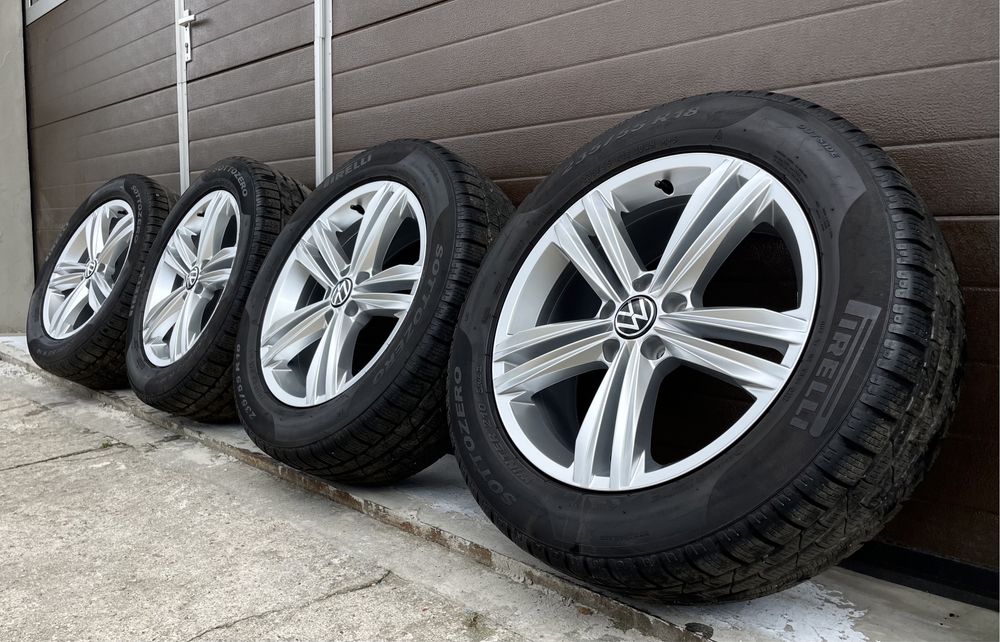 4x alufelgi 5x112 r18 et43 7J Opony 235/55 18 Pirelli Winter VW Tiguan