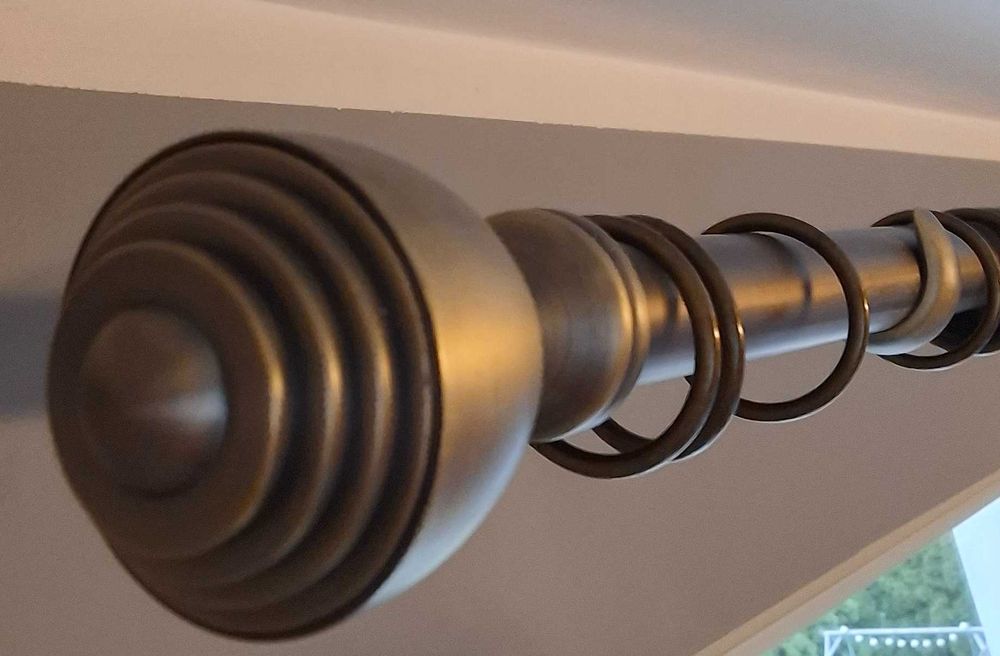 Karnisz 410 cm rura brudne złoto