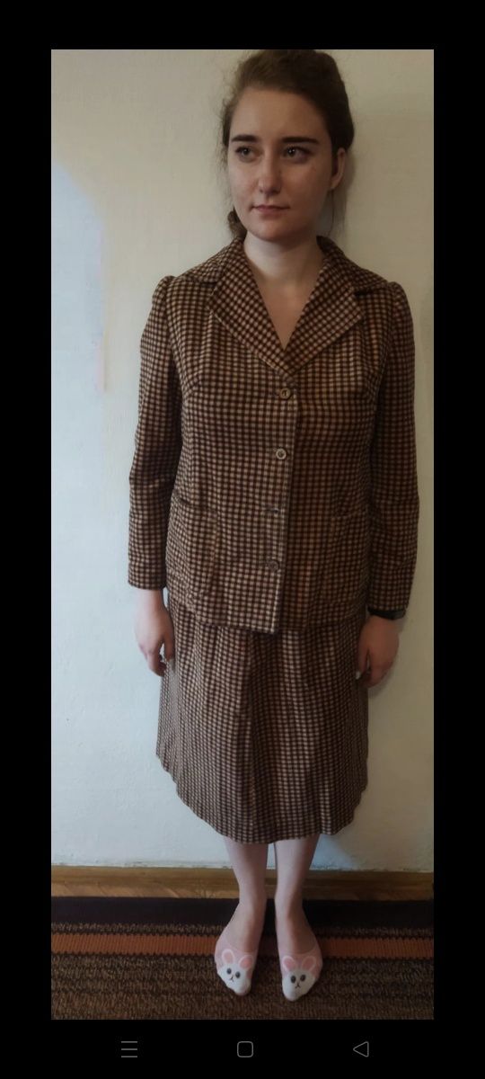 Vintage zestaw marynarka plus spodnica XL