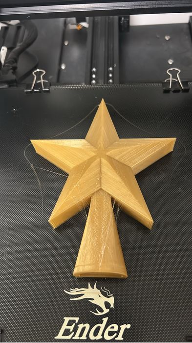 Estrela de Natal Impressao 3D dourada