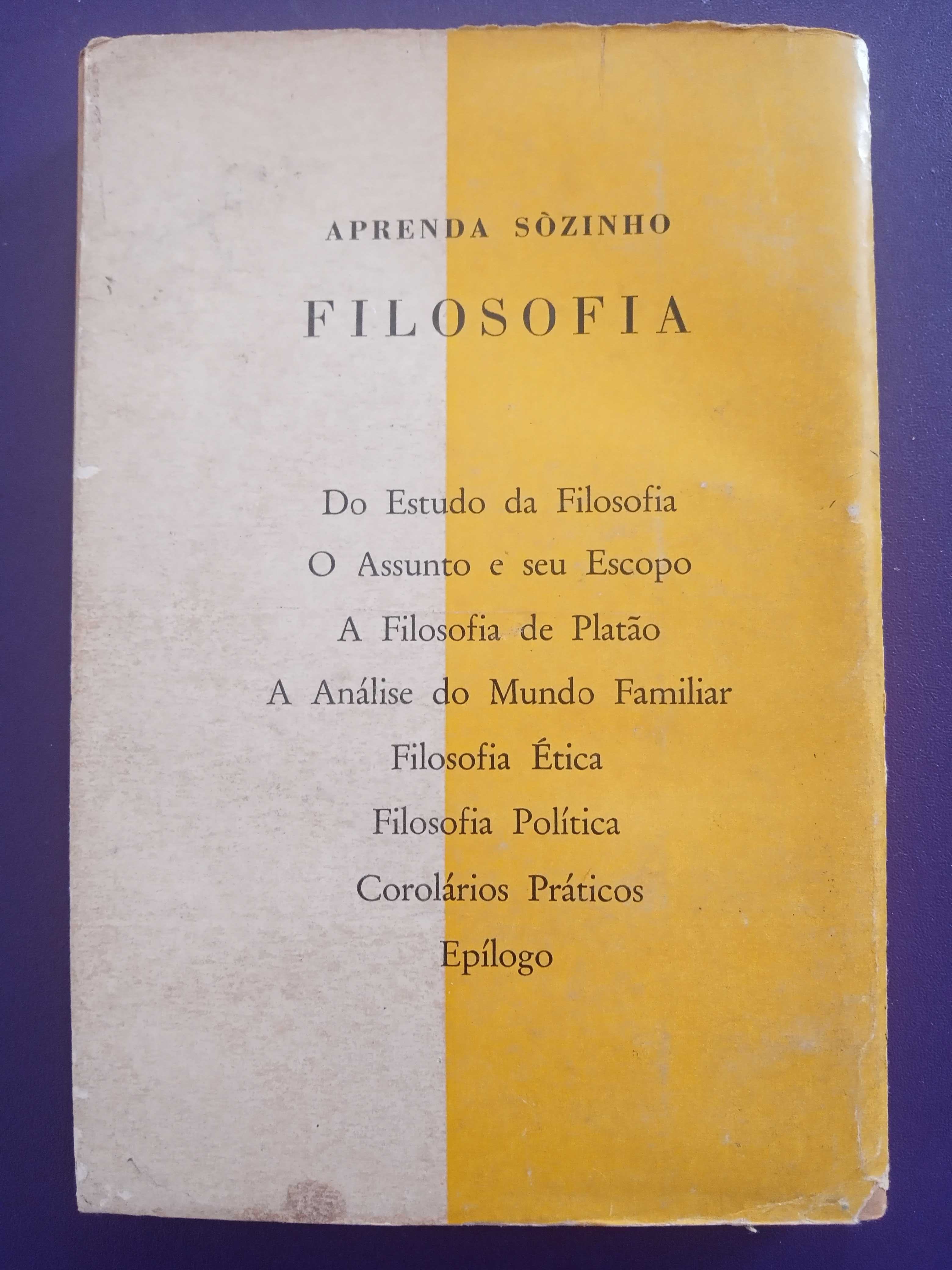 Livro Aprenda Sòzinho Filosofia de C.E.M. Joad 1963 editora Pioneira