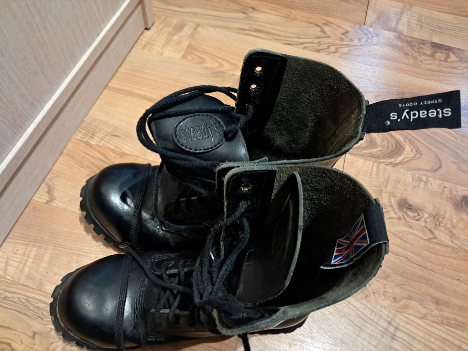 Glany skórzane czarne