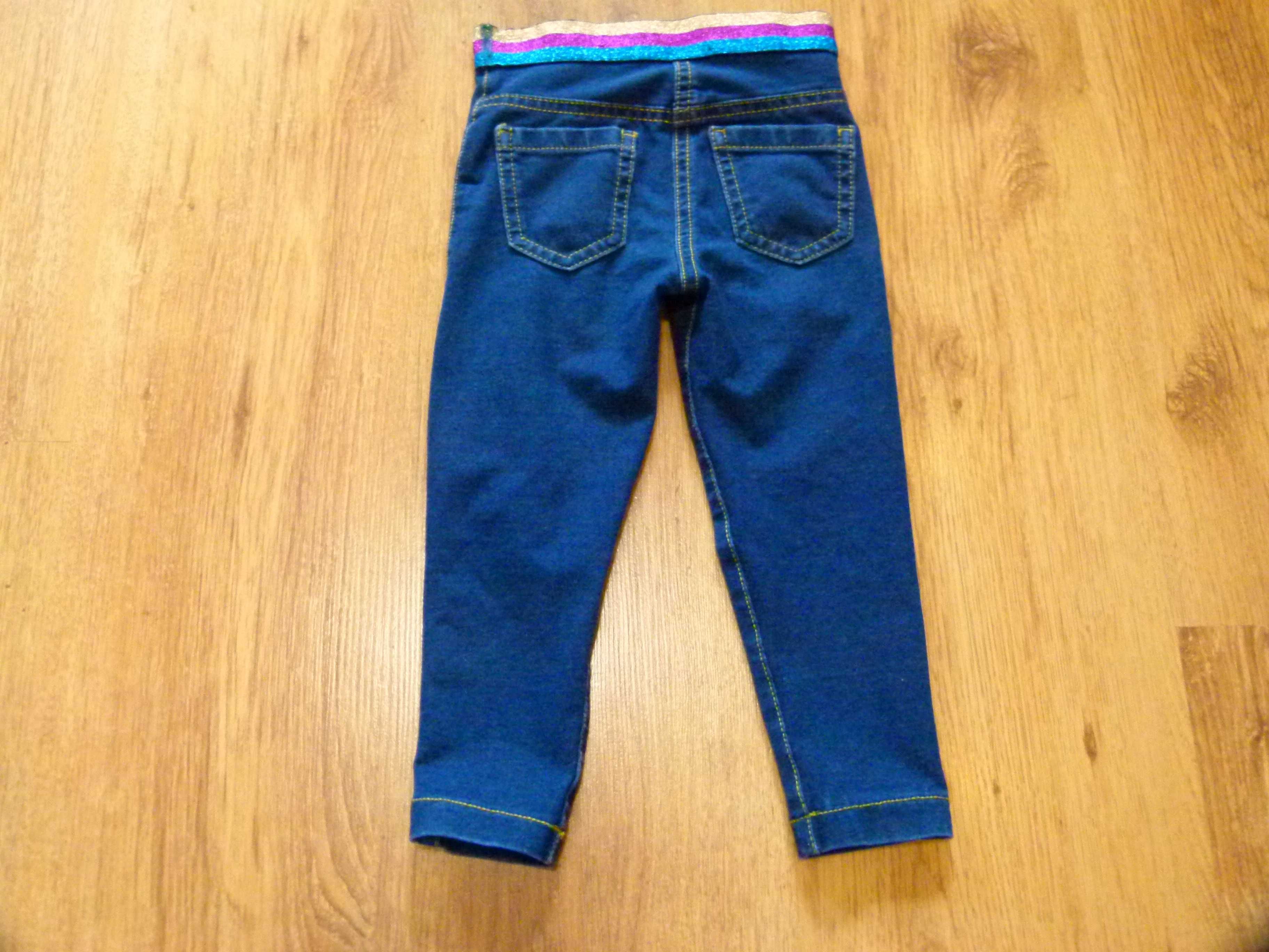 rozm 92 F&F spodnie jeans jegginsy legginsy a'la jeans