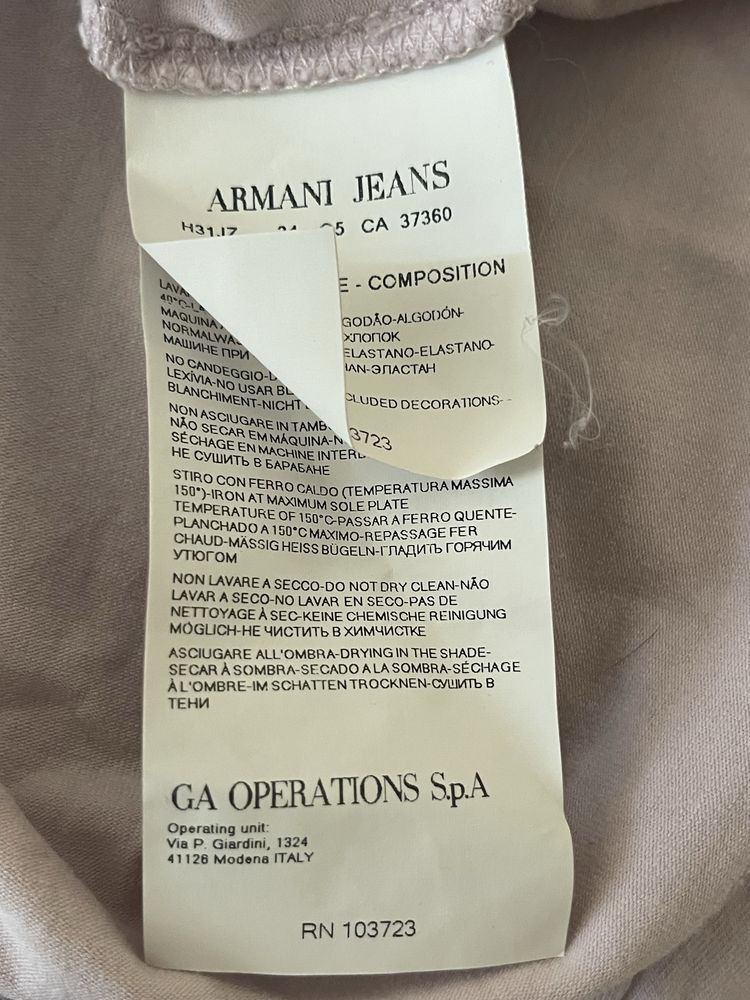 Bluzka longsleeve Armani Jeans r.M pudrowy róż