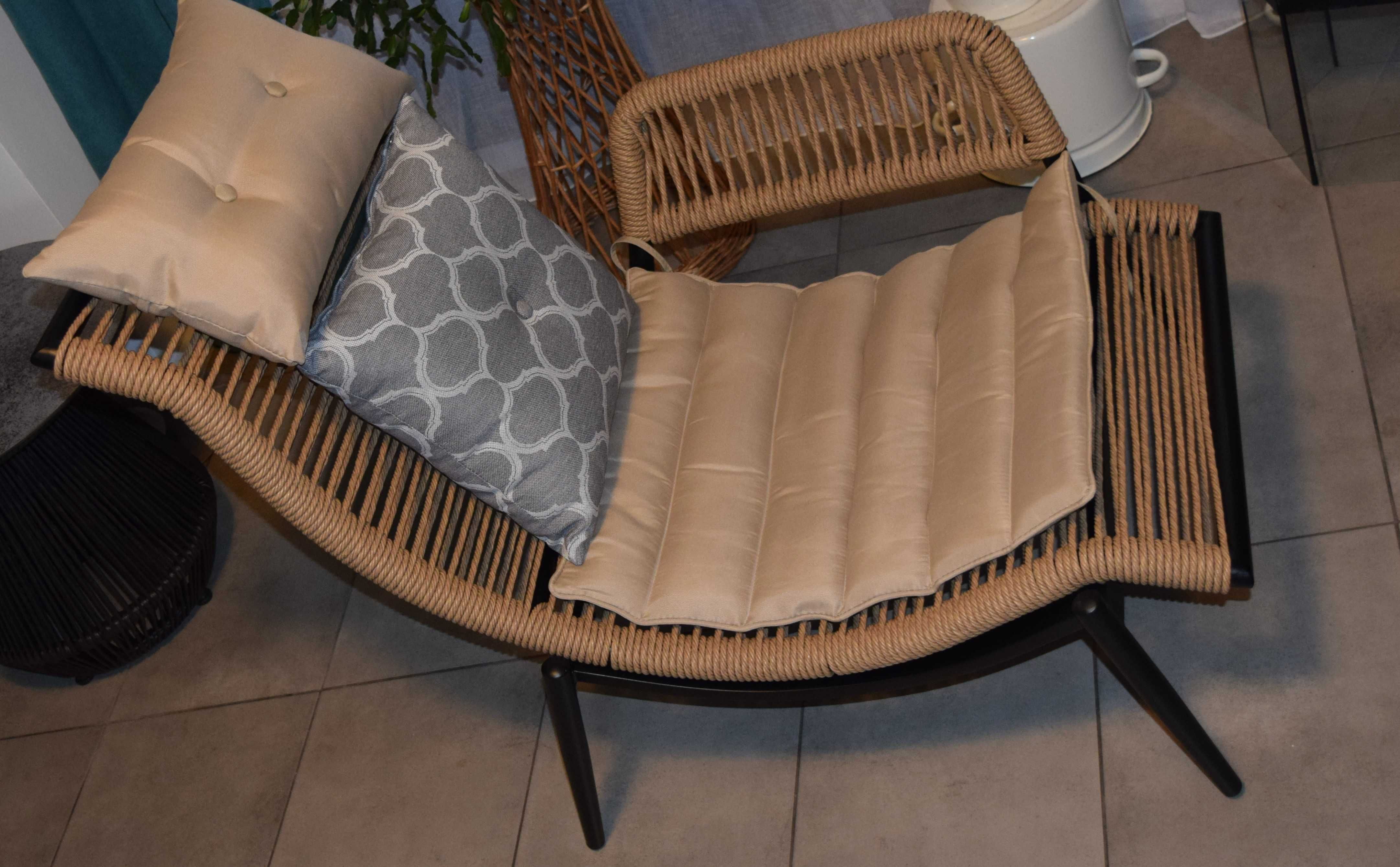 fotel ogrodowy pleciony sznurkami nowość dizajn