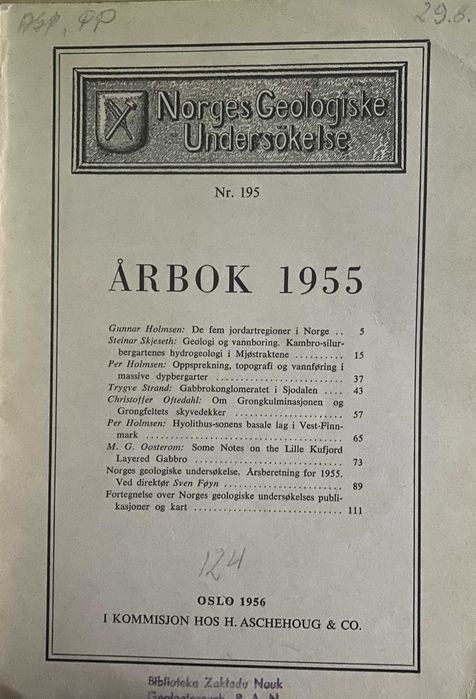 Pięć regionów glebowych w Norwegii, geologia, mapy