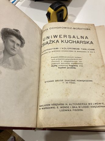 Uniwersalna Książka Kucharska Monatowa - przedwojenna - oryginał