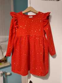Czerwona sukienka świąteczna Lily Grey r. 116