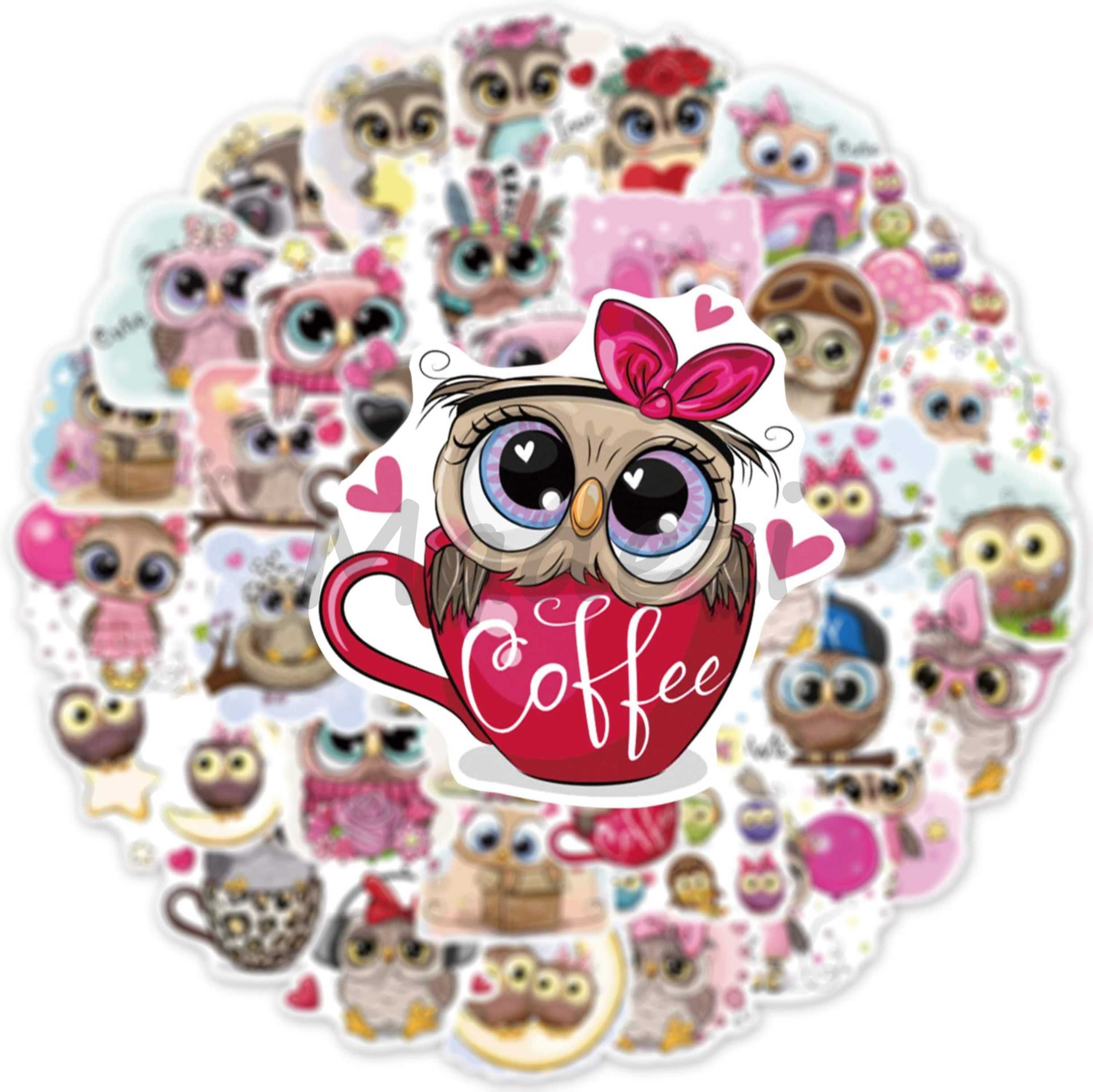 Naklejki Sowy Sowa Sowki WLEPY STICKER MIX