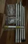 Karnisz pojedynczy 76-238cm srebrny metalowy