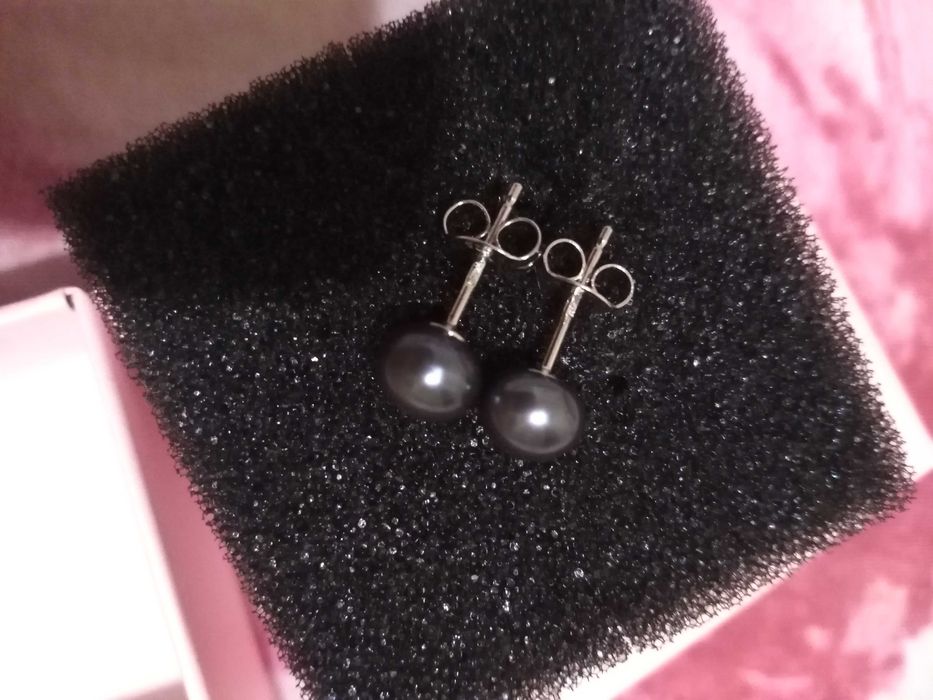 Kolczyki srebro 925 perły naturalne By Dziubeka perła naturalna sztyft