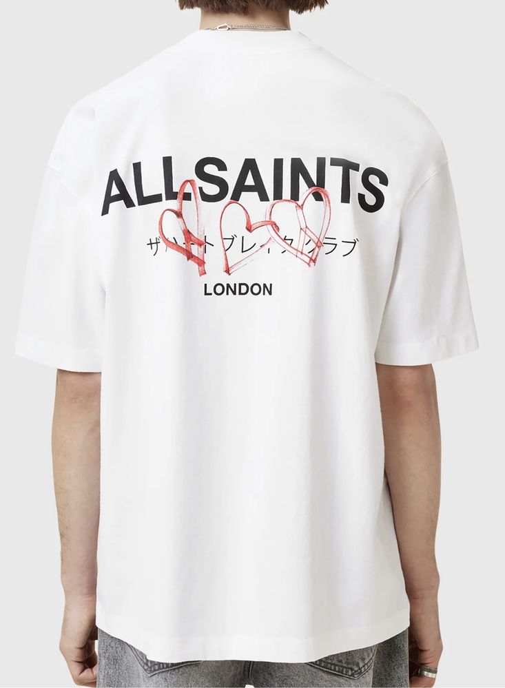 Мужские футболки Allsaints london черная белая алсейнтс унисекс