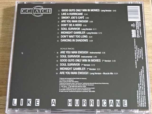 C.C.Catch - Like A Hurricane (CD) 1987 plus 6 bonus track